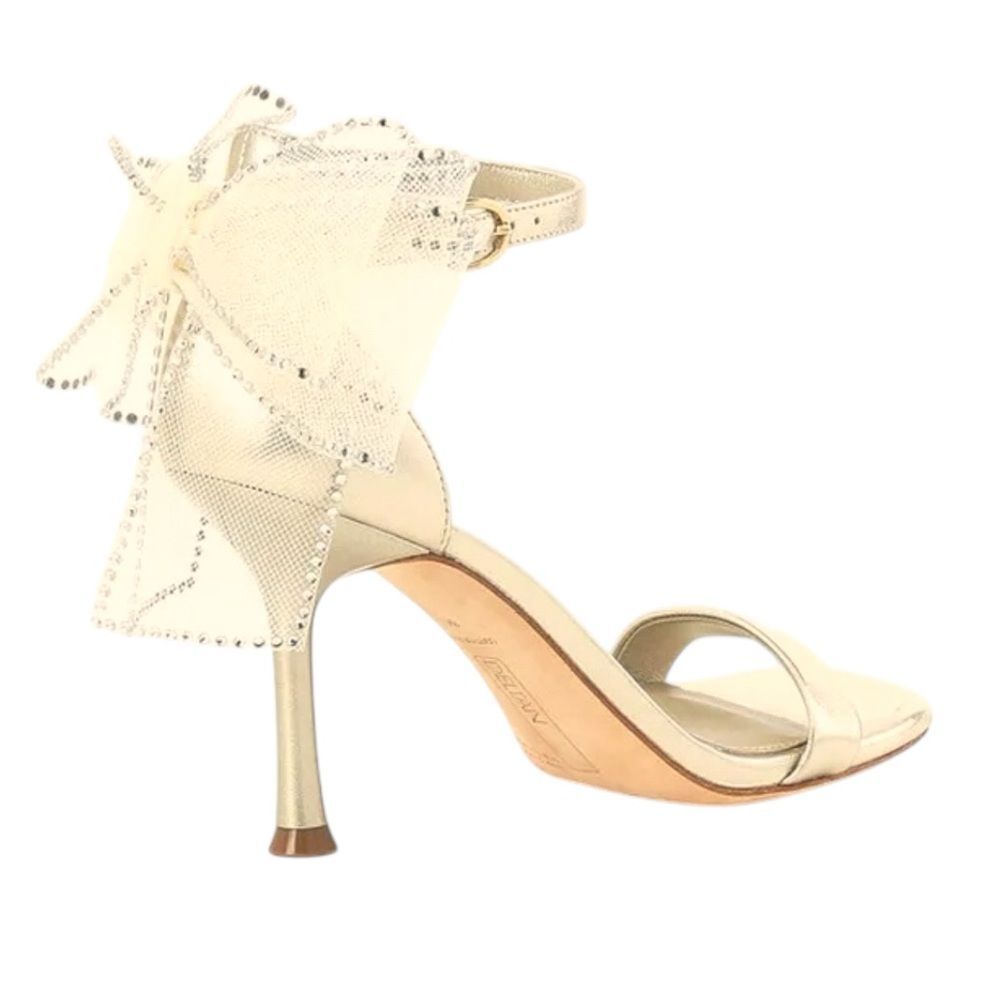 Deltan ABBIE BOW Dress Sandals - Champagne
